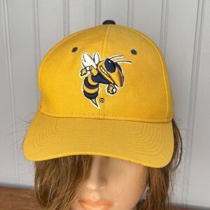Vintage 90s Zephyr Zfit Georgia Tech Yellow Jackets Buzz Hat Cap Size 7
